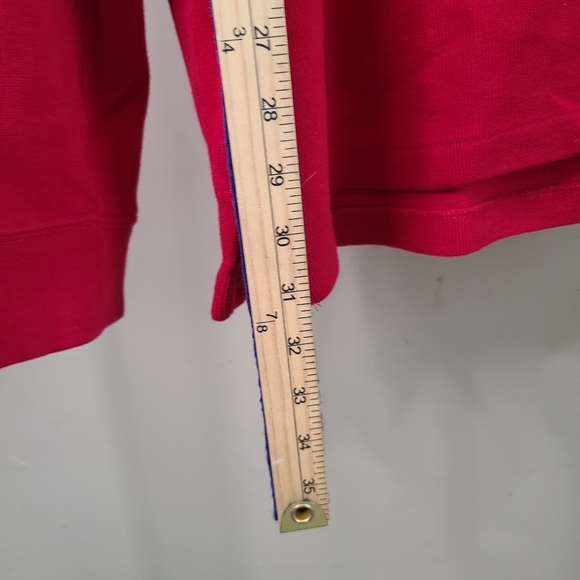 Ralph Lauren Vibrant Red Quarter-Zip Sweater - Picture 4 of 5